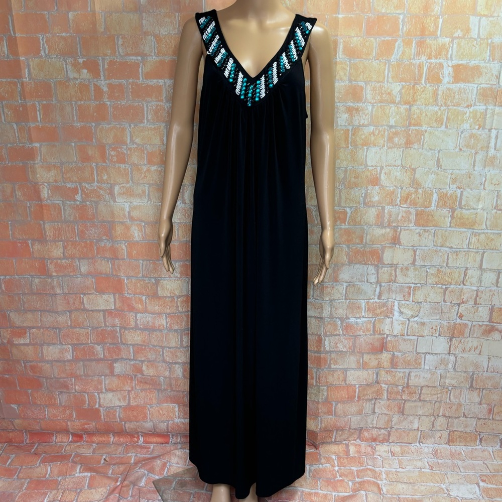 Avenue Plus Size Beaded Maxi‎ Dress